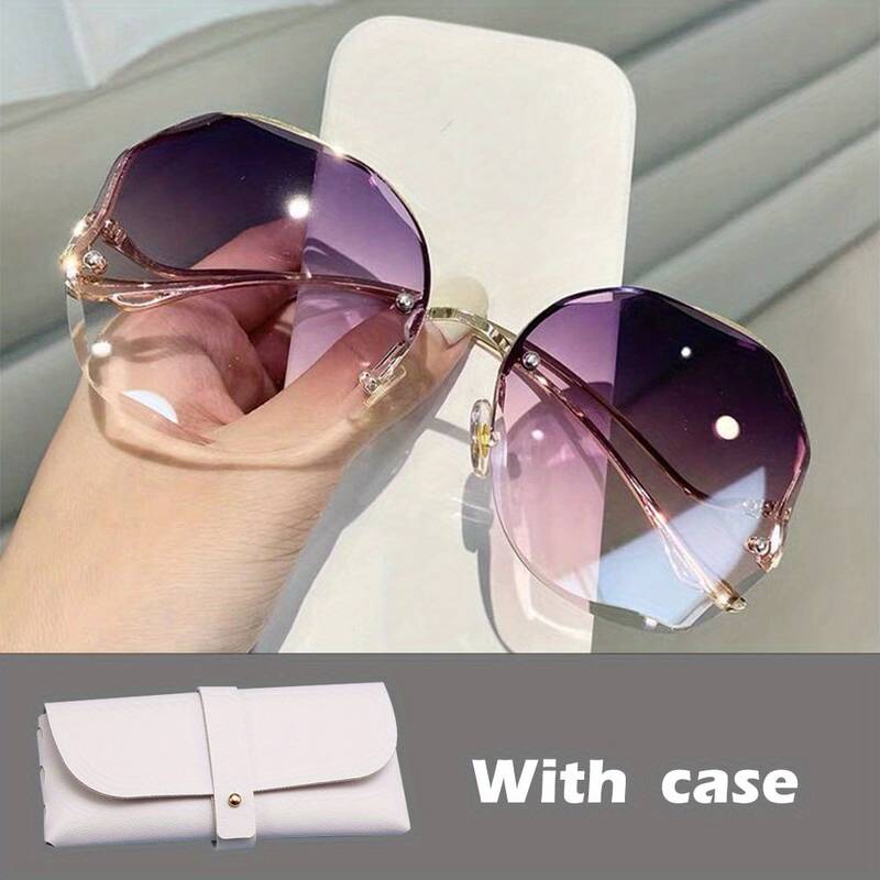 Fashion Sunglasses Women Metal Female UV400 Vintage Ladies Stylish Design Oversized Square Sunglasses For Women