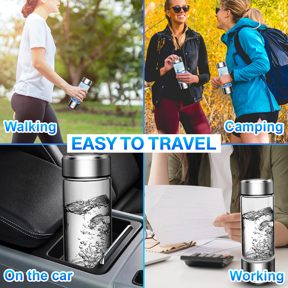 2024 Portable Hydrogen Water Bottle with SPE/PEM Technology