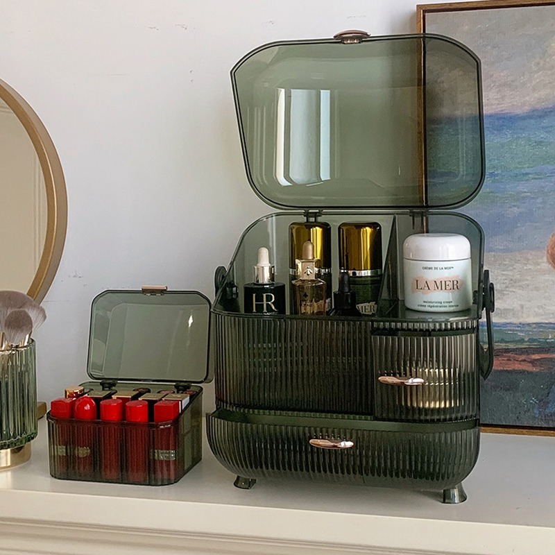 Transparent Cosmetic Storage Box Makeup Drawer Organizer