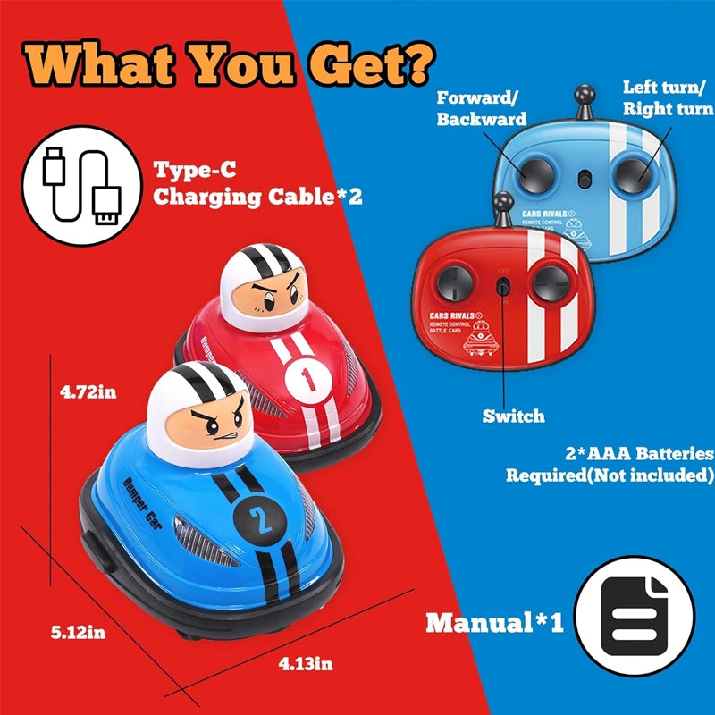 Family RC Bumper Cars - Crash, Spin & Play Together
