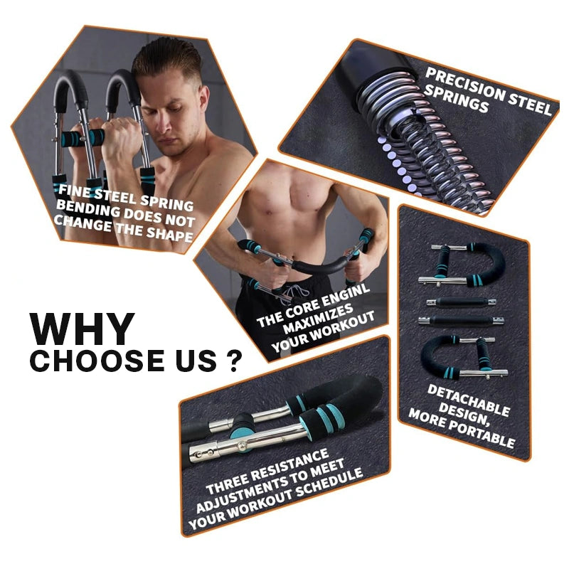 Ultimate Twister Arm Trainer Bar - Full-body Activation, Adjustable Resistance & Portable Design