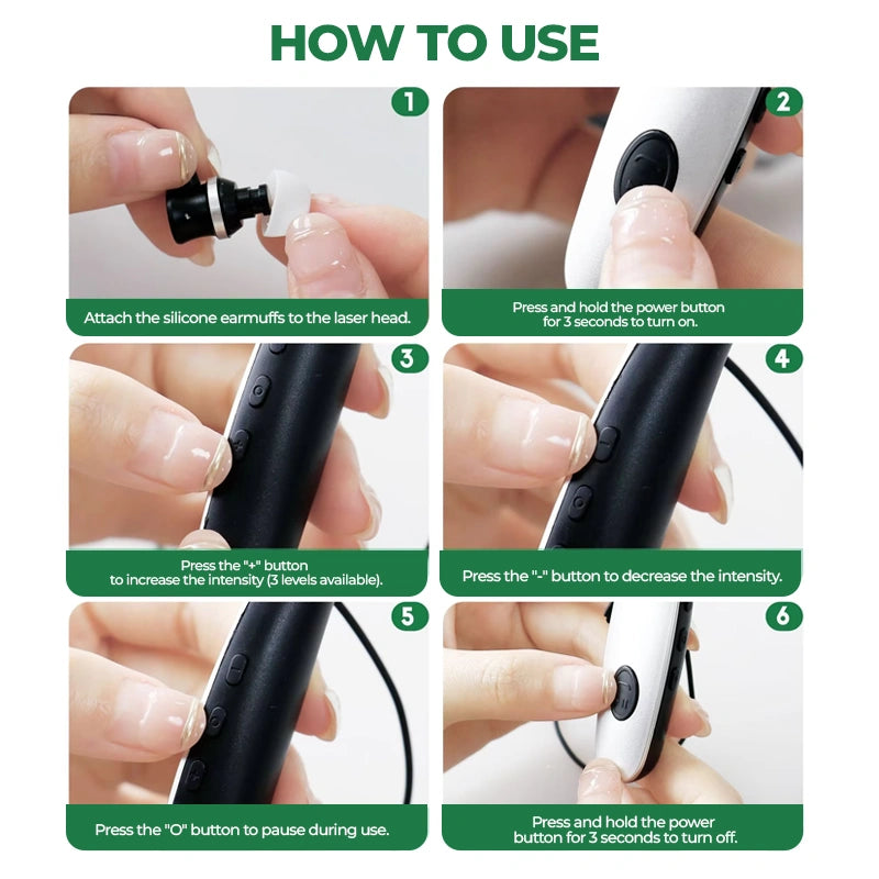 Red Light Tinnitus Relief Earbuds - Effective Relief, Safe & Natural Solution