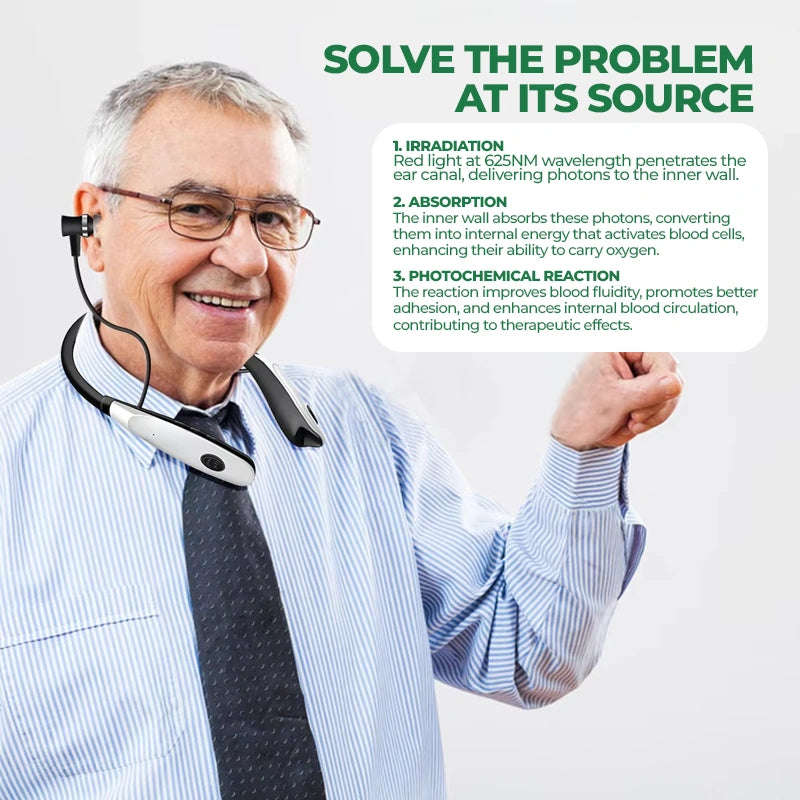 Red Light Tinnitus Relief Earbuds - Effective Relief, Safe & Natural Solution