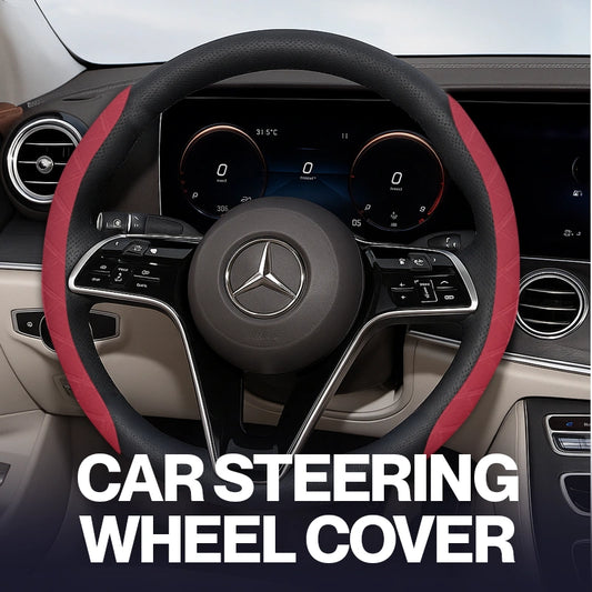 Manez Breathable Leather Steering Wheel Cover | Anti-Slip, Universal Fit
