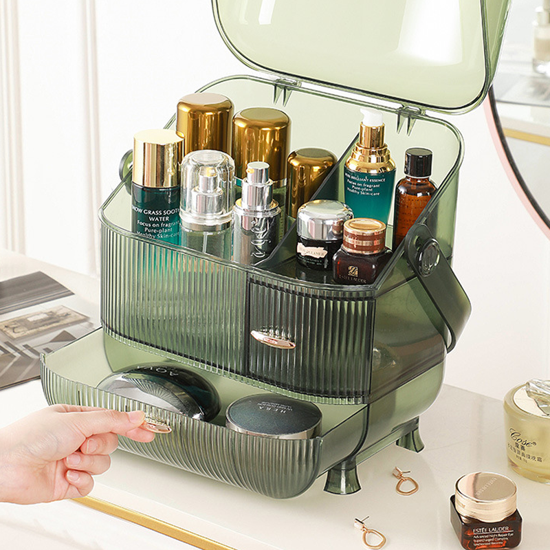 Transparent Cosmetic Storage Box Makeup Drawer Organizer