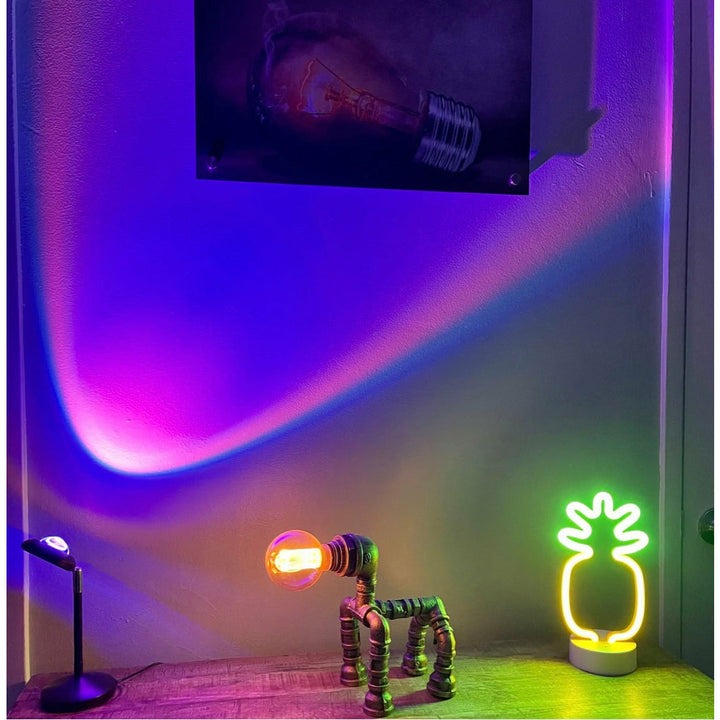 Sunset Rainbow Lamp Projector WiFi RGB Remote Control Light Atmosphere Led Desk Lamp for Home