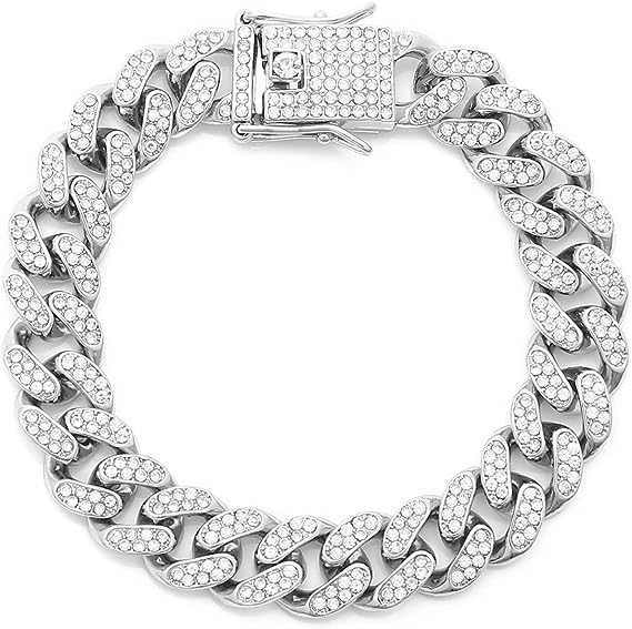 Diamond Cuban Link Iced Gold Plated Hip Hop Bracelet Men & Women Perfect Gift Box