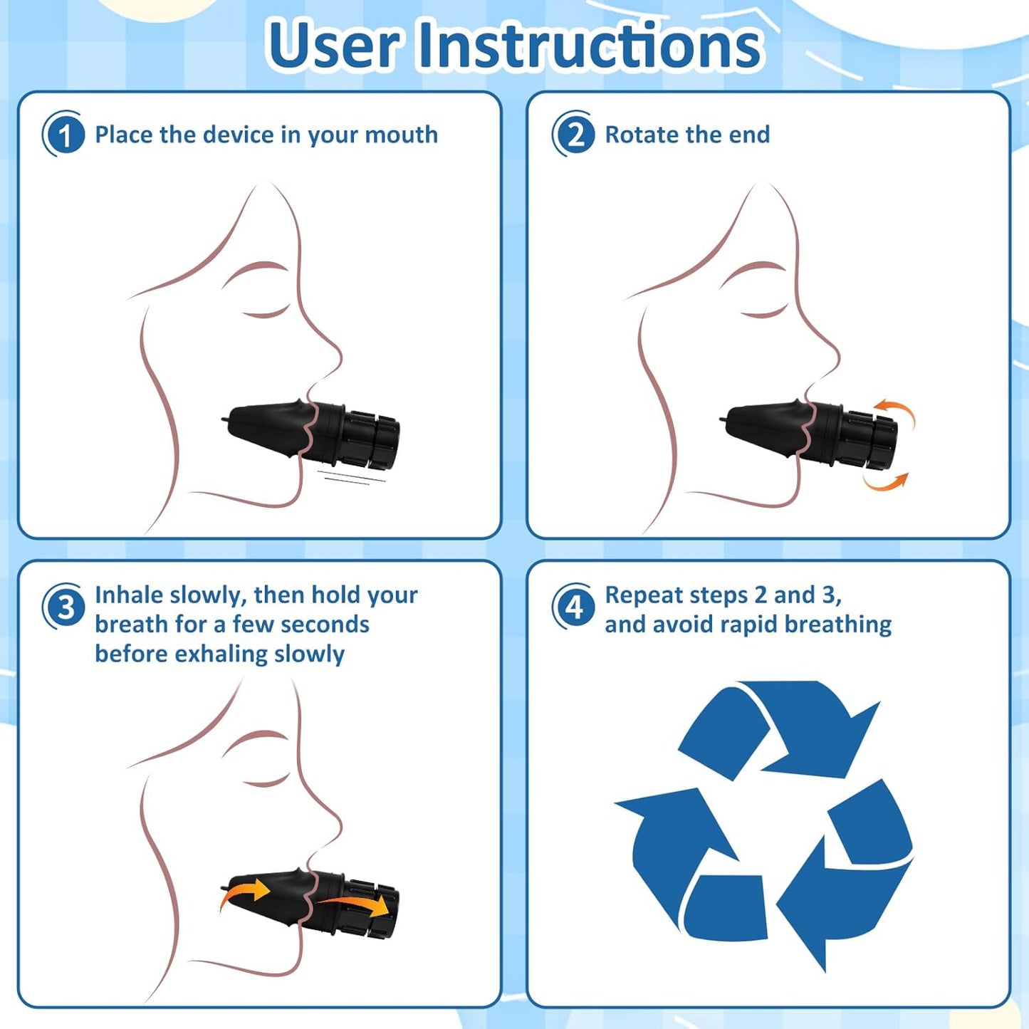 Deep Lung Breathing Trainer – Improved Lung Capacity, Stress Relief & Cardiovascular Endurance