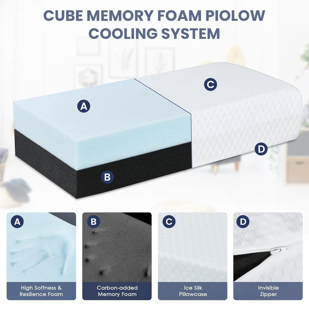 Side Sleep Cube Ergonomic Side Sleeper Pillow