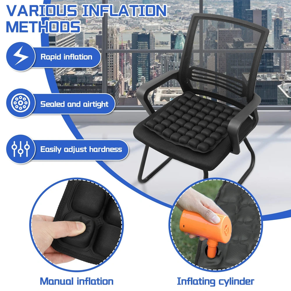 Orthopedic Portable & Easy Inflatable3D Airbag Massage Seat Cushion