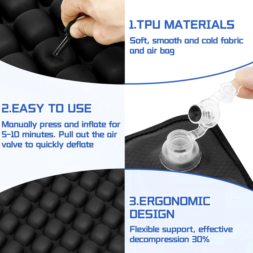 Orthopedic Portable & Easy Inflatable3D Airbag Massage Seat Cushion