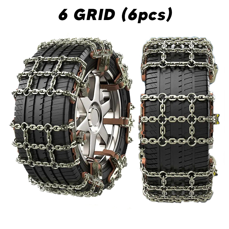 Snow Emergency Anti Slip Car Tire Chains with Thickened Steel for Truck SUV in Snow, Ice, Sand and Mud