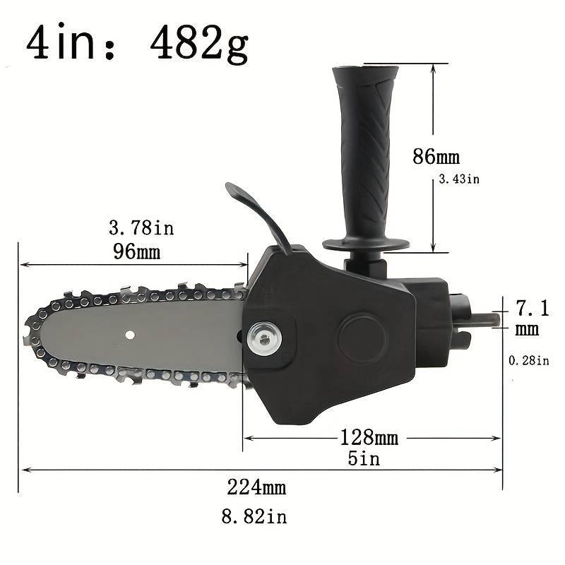 4" & 6" Mini Electric Drill Attachment Chainsaw For Woodworking Gardening