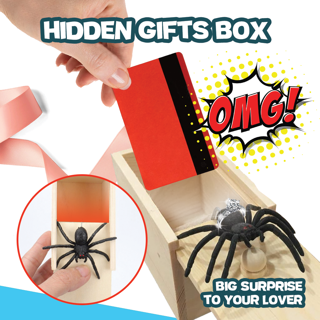 Quality Magic Potato Chip Can Prank Snake Toy & Spider in Wooden Handmade Box April Fool Halloween Party Gift for Adult & Kids