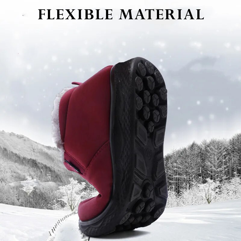 2023 New Women Winter Non-slip Waterproof Snow Plush Ankle Boots