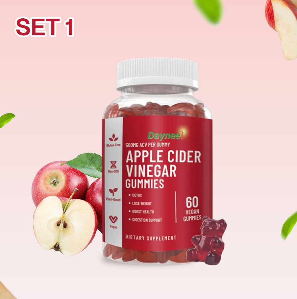 Daynee Apple Cinder Vinegar Gummies | Dietary Supplement for Energy and Health Support