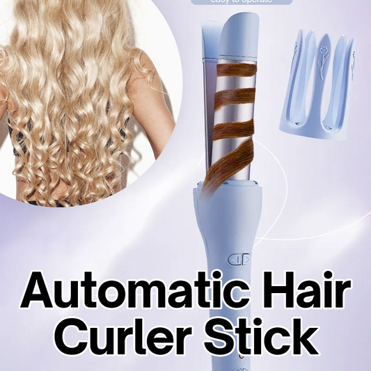 2-in-1 Automatic Hair Curler & Straightener 360° Rotating Wand for Medium & Long Hair Tangle-free Anti-Scald