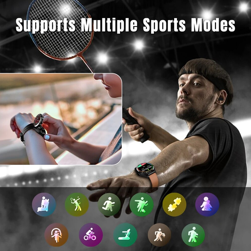 Unisex 2-in 1 Build-in Wireless Fitness Sports Smart Watch with Earbuds