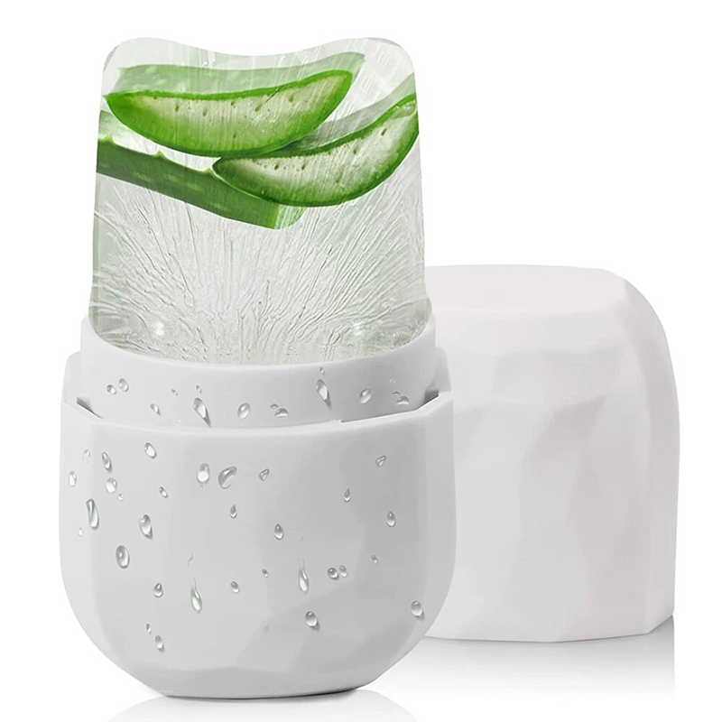 Natural Contour and Skin Care Reusable Ice Cube Roller Silicone Mold Massager for Face, Eyes and Neck
