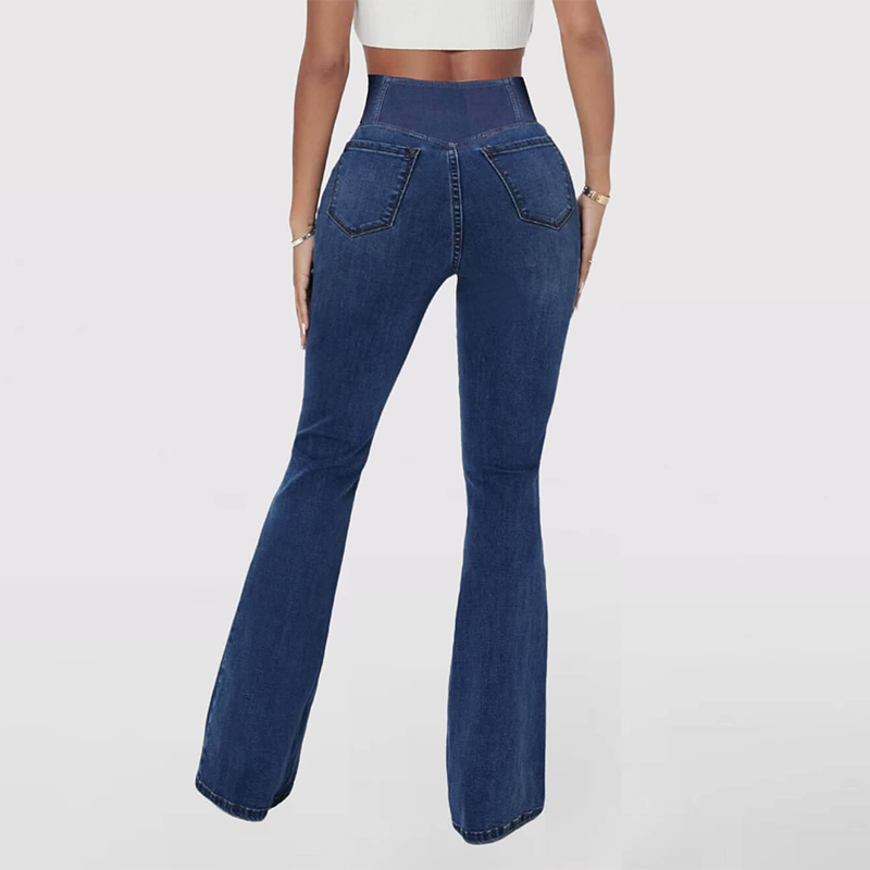 Stretchy Jeans High Waisted Crossover