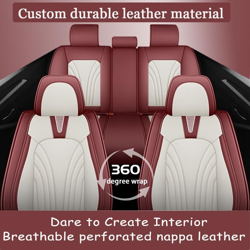2023 Water-Proof Leather Car Seat Cover for Cars, SUV