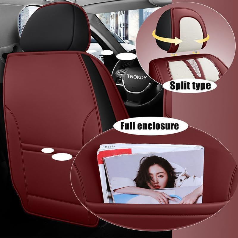 2023 Water-Proof Leather Car Seat Cover for Cars, SUV