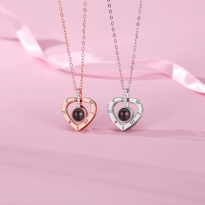 Neeko Eternal Rose Love Languages Heart Pendant Gift Box for Her on Birthday, Christmas, Mother's Day, Valentine's Day
