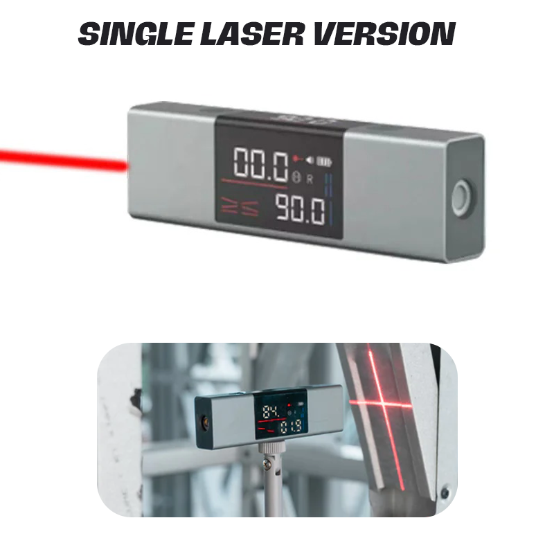 2 In 1 Protractor Digital Multifunctional Laser Leveler Tool Metal with Tripod Stand