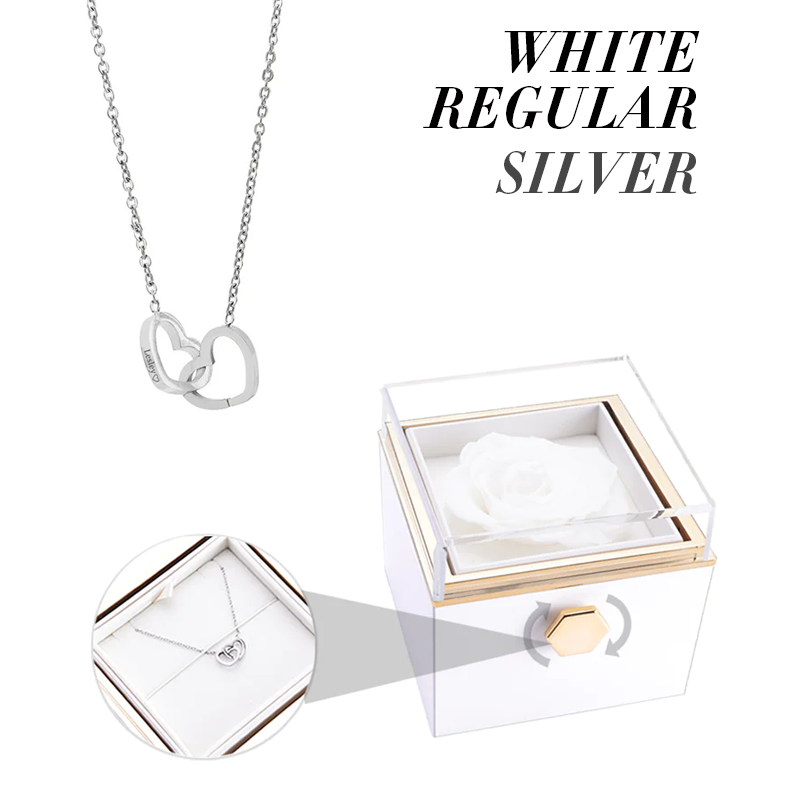 Catherine Eternal Rose Love Languages Heart Pendant Gift Box for Her on Birthday, Christmas, Mother's Day, Valentine's Day