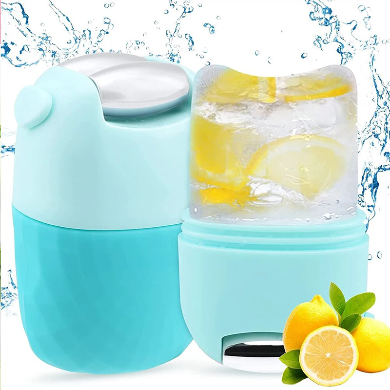 Natural Contour and Skin Care Reusable Ice Cube Roller Silicone Mold Massager for Face, Eyes and Neck