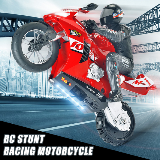 2.4G 1/6 1/10 High Speed Racing Drift RC Remote Control Stunt Motorcycle with Riding Figure