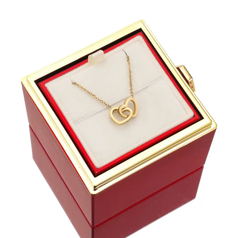 Catherine Eternal Rose Love Languages Heart Pendant Gift Box for Her on Birthday, Christmas, Mother's Day, Valentine's Day