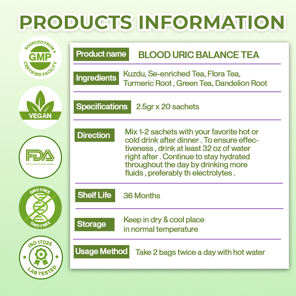 Blood Nature Uric Acid for Joint & Organ Health Balance Tea
