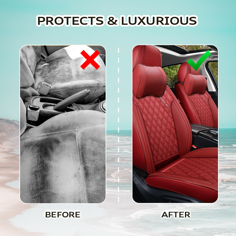 Mark 2023 Water-Proof Leather Car Seat Cover for Cars, SUV