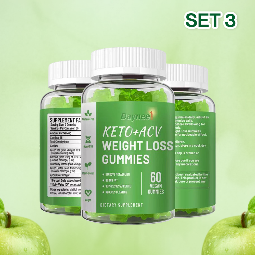 60 Vegan Weight Management & Overall Health Keto + ACV Gummies for Men & Women