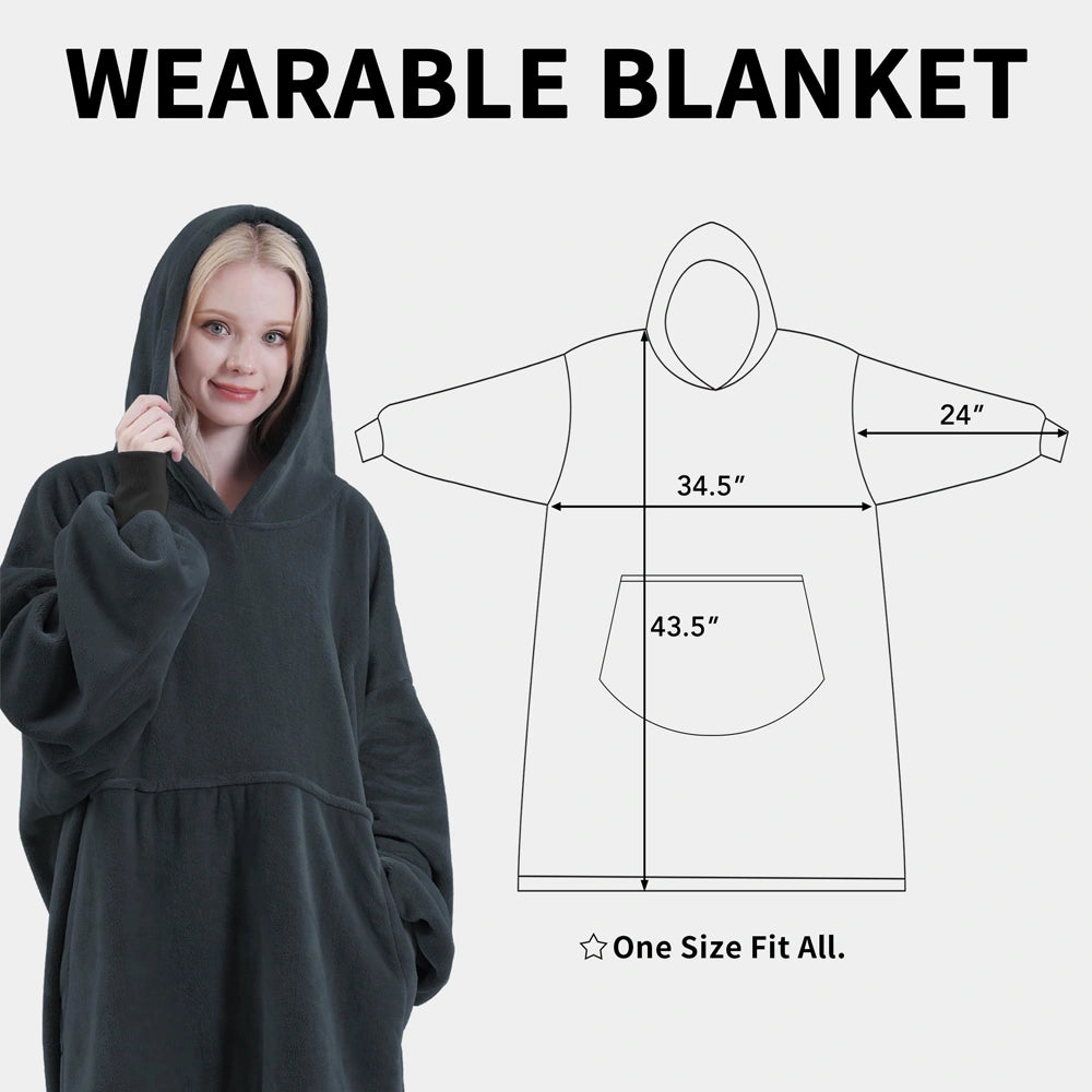 CozyShield Blanket Hoodie - Gentle Warmth, Relaxation, and Modern Style