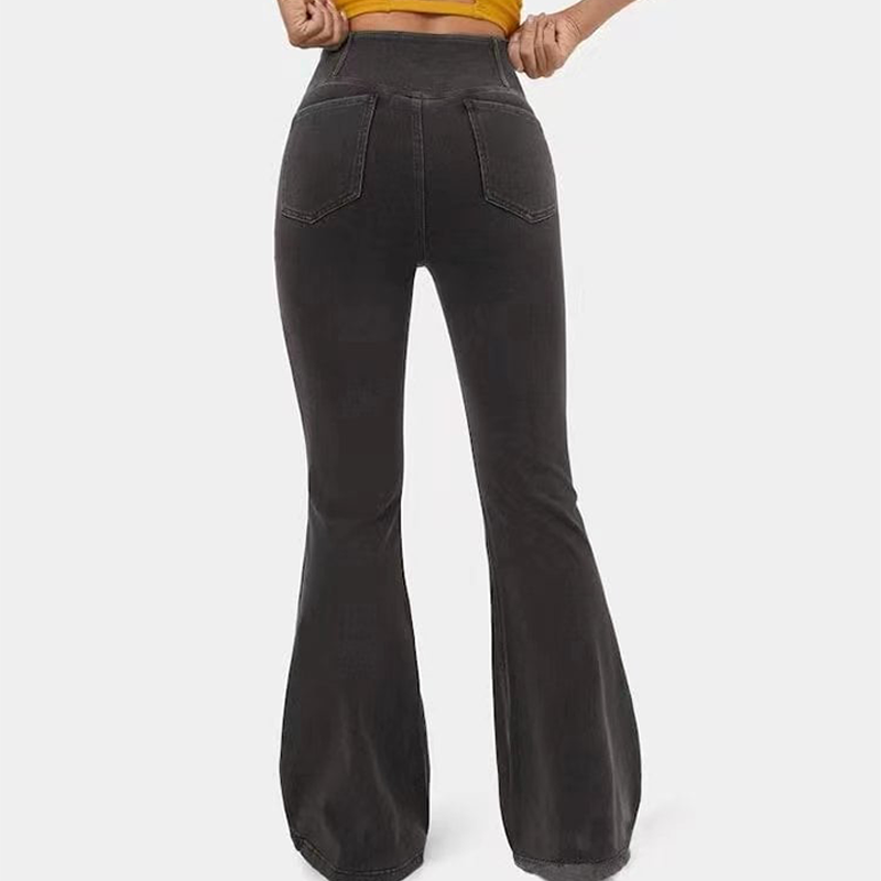 Stretchy Jeans High Waisted Crossover