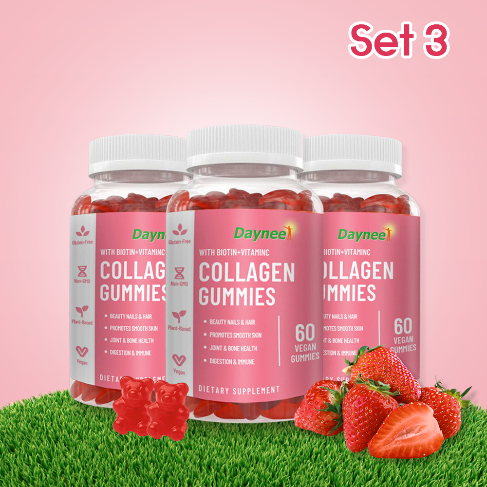 Daynee Collagen Gummies | Dietary Supplement for Collagen Replenishment and Hair/Nails/Skin Improvement