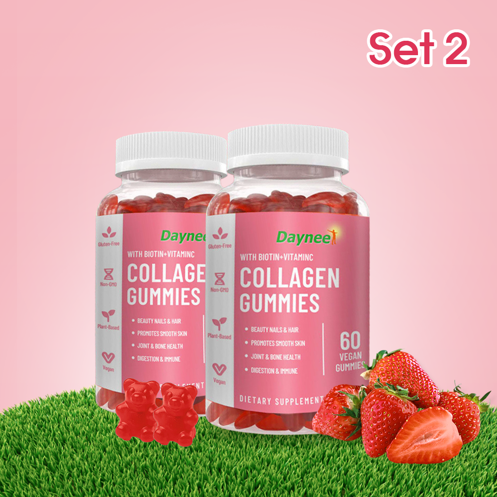 Daynee Collagen Gummies | Dietary Supplement for Collagen Replenishment and Hair/Nails/Skin Improvement