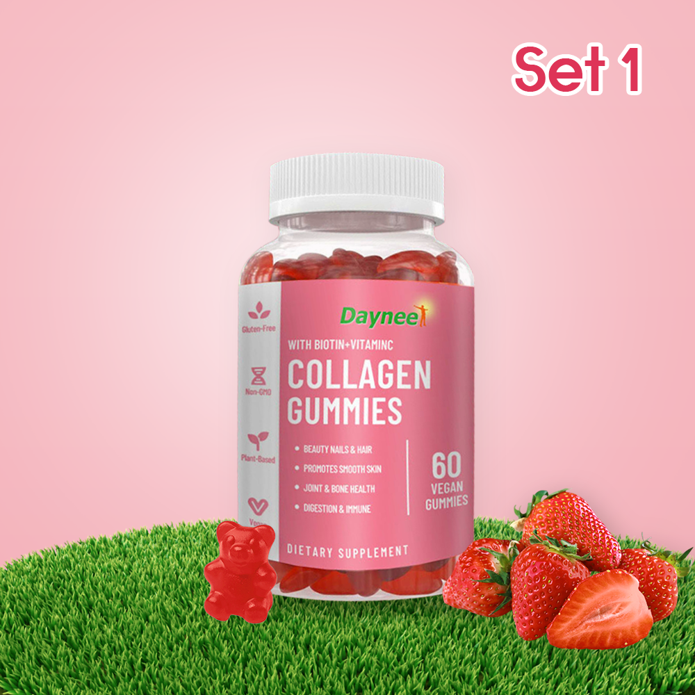 Daynee Collagen Gummies | Dietary Supplement for Collagen Replenishment and Hair/Nails/Skin Improvement