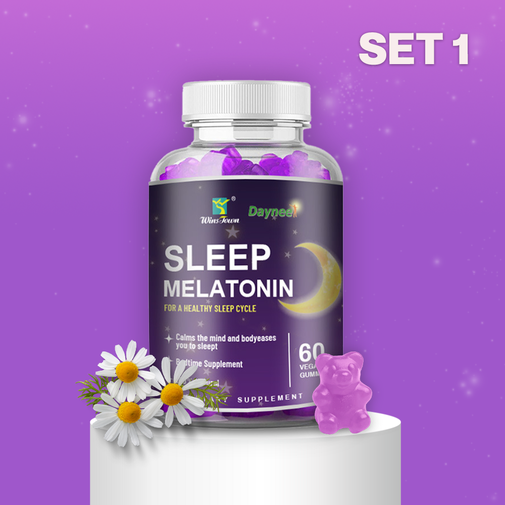 Berry-Flavored, Gluten Free & Gelatin Free Sleep Aid Melatonin Gummies (60 Pieces)