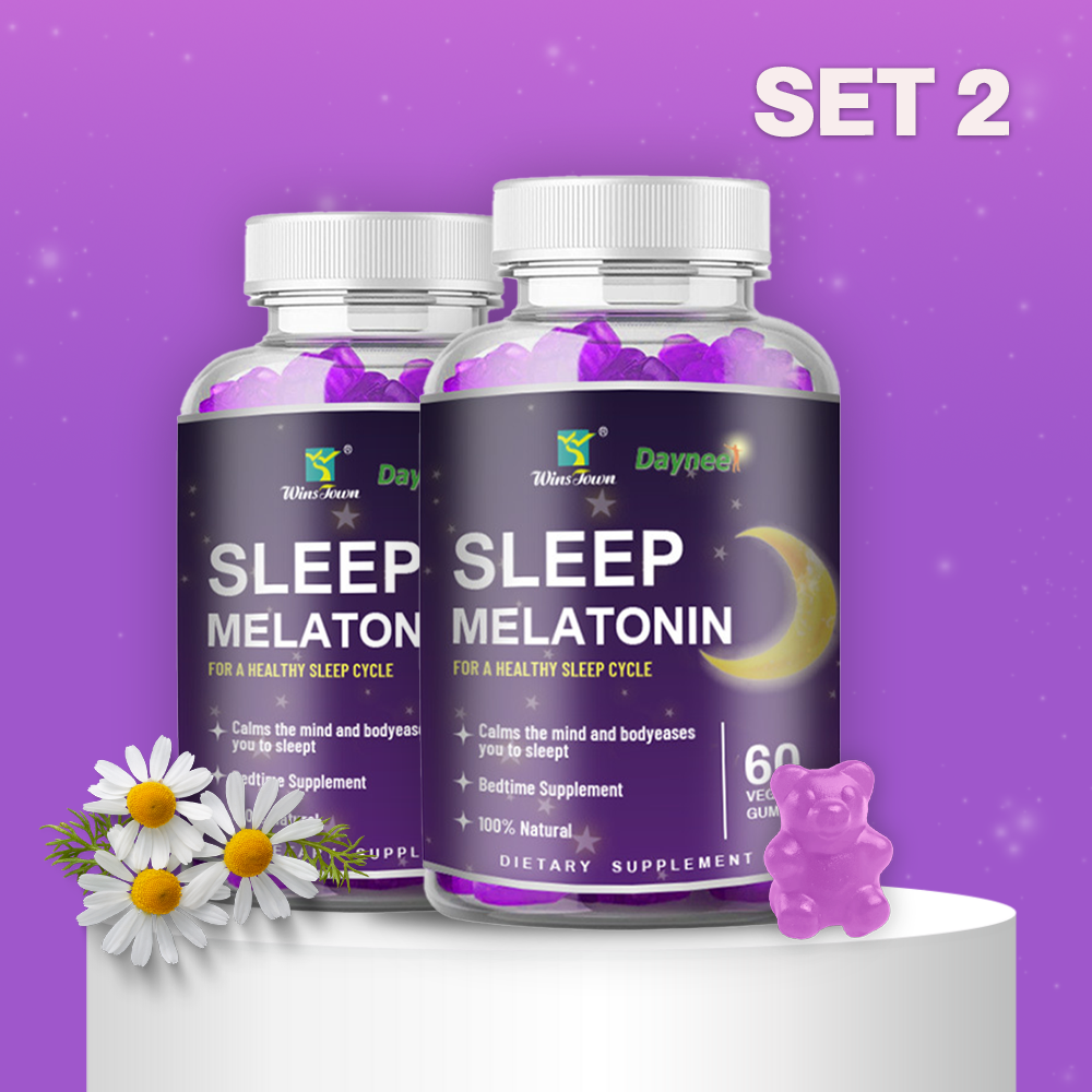 Berry-Flavored, Gluten Free & Gelatin Free Sleep Aid Melatonin Gummies (60 Pieces)
