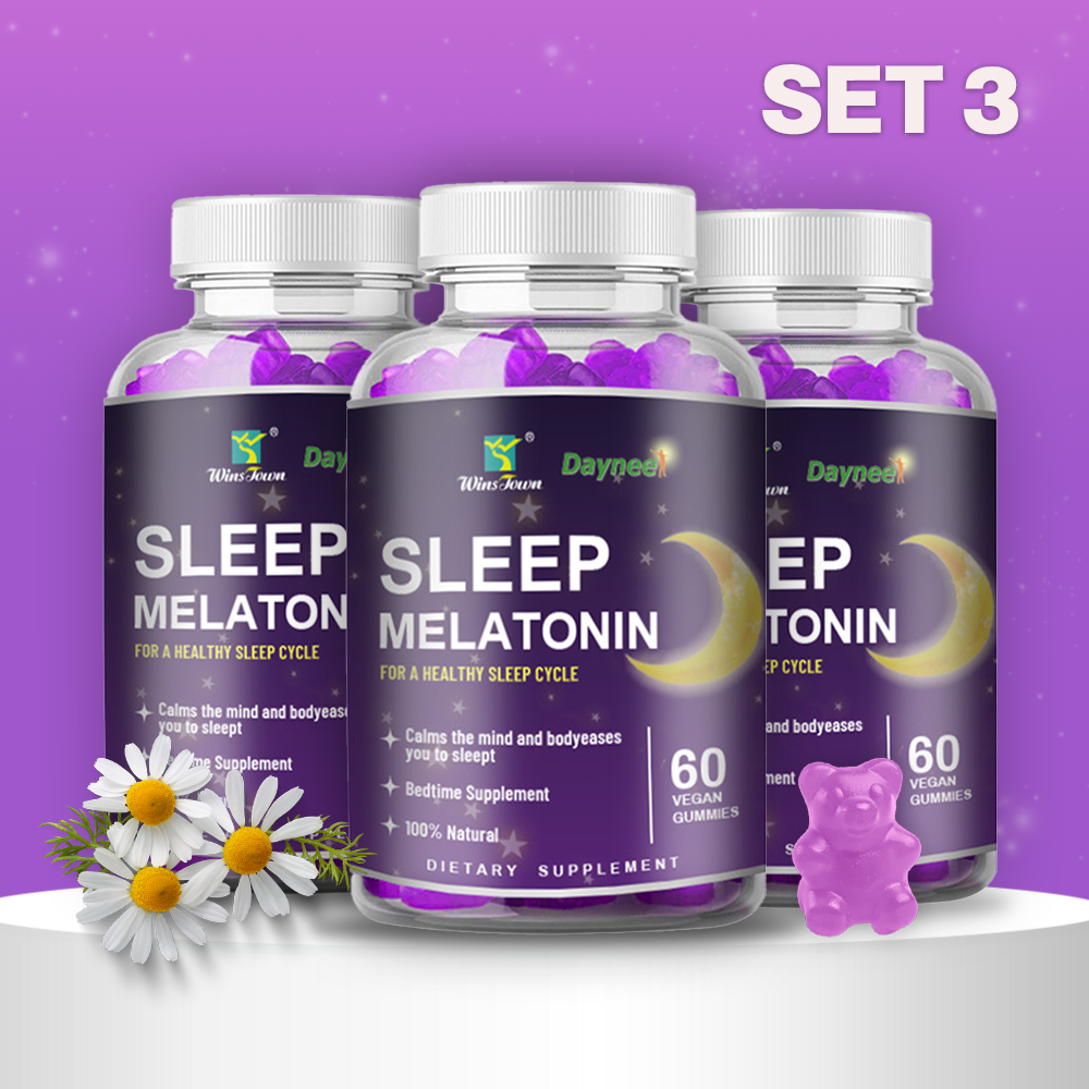 Berry-Flavored, Gluten Free & Gelatin Free Sleep Aid Melatonin Gummies (60 Pieces)