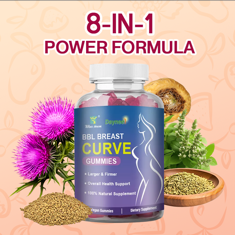 BBL Breast Curve Gummies | Dietary Supplement for Breast Enlargement, Overall Health Support, and Hormonal Balance