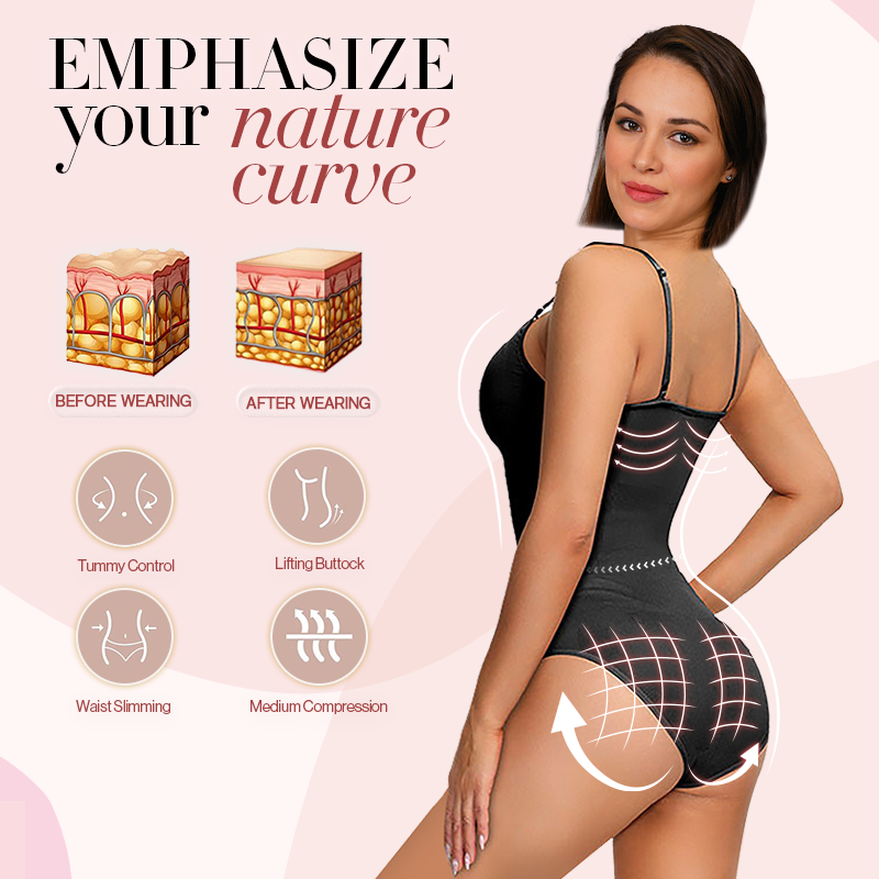 Olivia Tummy Control Seamless Sculpting Snatched Bodysuit Thong Shapewear for Women