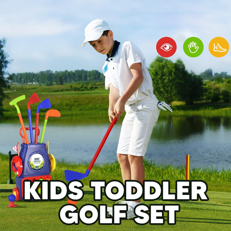 Indoor Outdoor 2-in-1 Kids Toddler Golf 08 Balls & 01 Mat Set for for Boys Girls Ages 2 3 4 5+