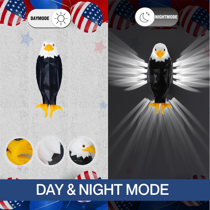3D Spread Wings Bald Eagle Wall Lights - Artistic Wall Lights for Home Decor