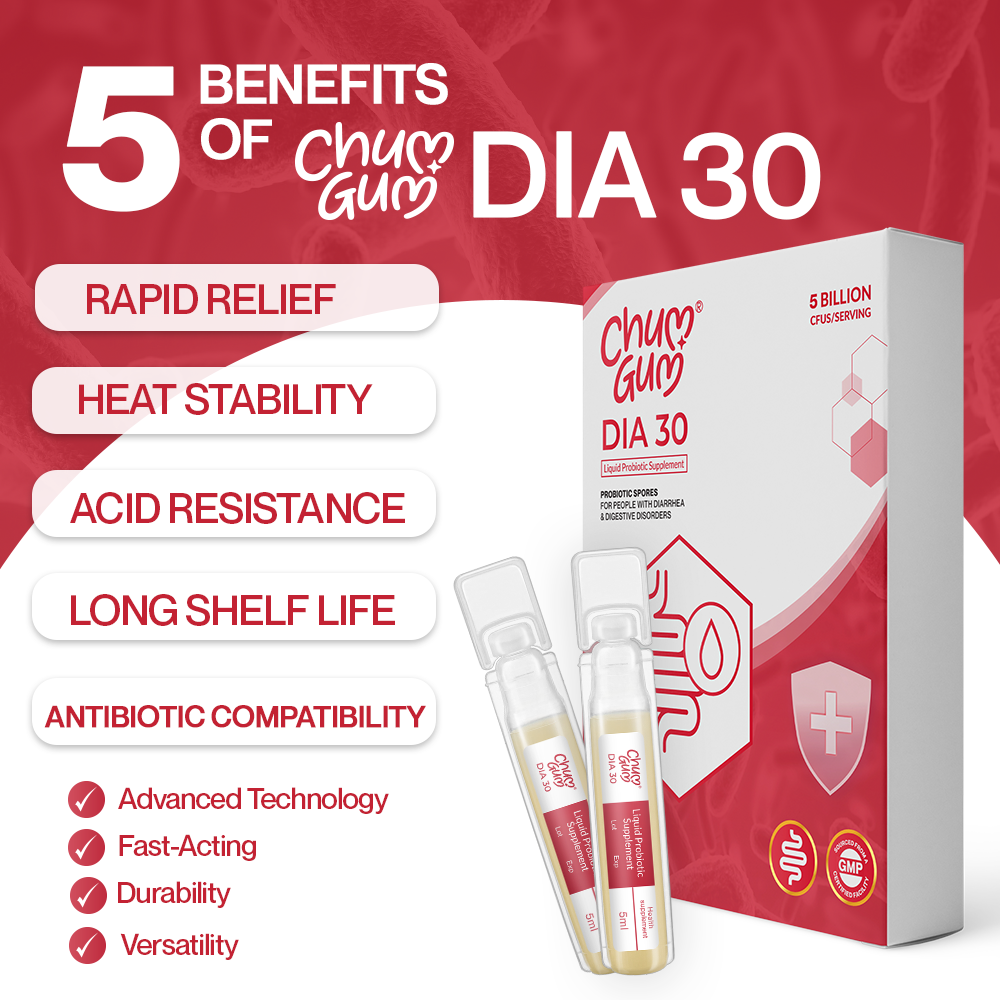 Chumgum DIA30 Liquid Probiotic Supplement | Dietary Supplement for Digestion Immunity