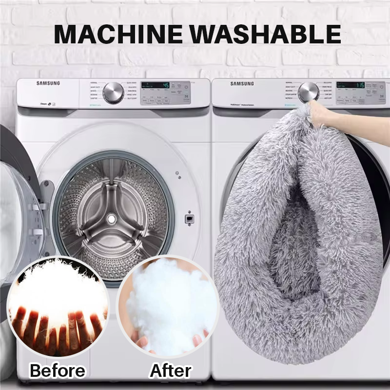 Waterproof, Non-Slip Bottom, Fluffy & Calming Cushion Bed for Pets