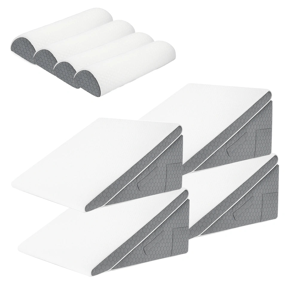Orthopedic Memory Foam 3-Piece Bed Wedge Pillow Set for Sleeping & Recovery